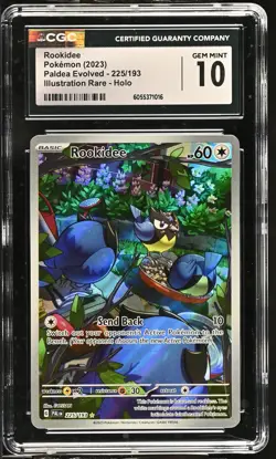 ROOKIDEE Paldea Evolved Illustration Rare #225 CGC 10 Pokemon [Nostalgium] - Image 1