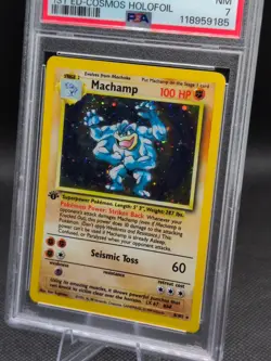 2000 POKEMON 2-PLAYER CD-ROM STARTER SET 1ST ED COSMOS FOIL MACHAMP-HOLO PSA 7 - Image 2