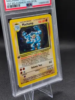 2000 POKEMON 2-PLAYER CD-ROM STARTER SET 1ST ED COSMOS FOIL MACHAMP-HOLO PSA 7 - Image 3