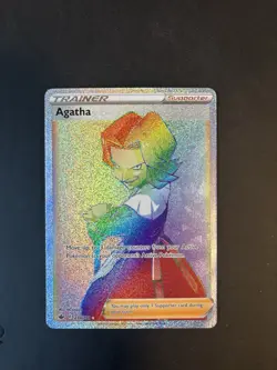 Pokemon TCG Agatha 210/198 Chilling Reign Lost Origin Rainbow Secret Rare NM - Image 1