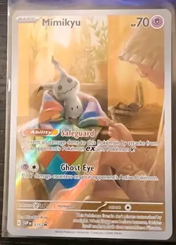 Pokemon TCG Paldean Fates Mimikyu Black Star Promo Full Art Holo Card SVP 075 - Image 1