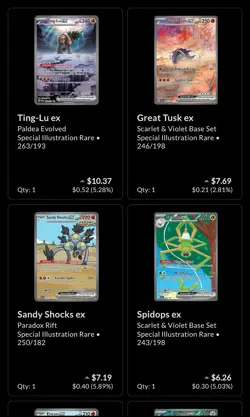 Pokemon TCG Scarlet & Violet Special Illustration Rare 7 Card Lot - Image 3