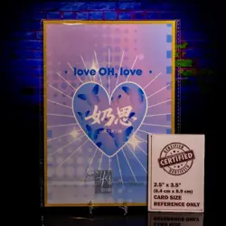 Kamisato Ayaka A5 Premium Waifu Trading Card Oversized Board Acrylic Glitter - Image 2