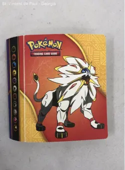 Pokemon Leather Bound Binder With Cards And 30 Page Mini Binder Great Condition - Image 2