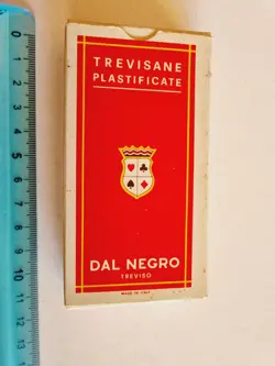 CARTE DA GIOCO TREVISANE PLASTIFICATE DAL NEGRO SCOPA ORIGINAL PLAYING CARDS NEW - Image 1