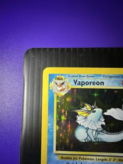 Pokemon TCG Vaporeon Holo Rare Card 12/64 Jungle Set, Vintage 1999 LP - Image 4
