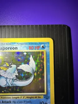 Pokemon TCG Vaporeon Holo Rare Card 12/64 Jungle Set, Vintage 1999 LP - Image 5