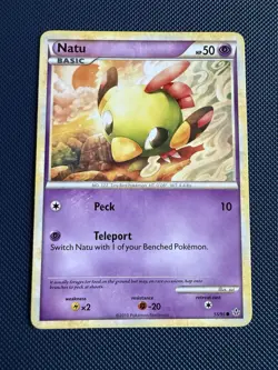 Natu - 55/95 - HeartGold SoulSilver Unleashed - Pokemon Card TCG - HGSS - Image 1