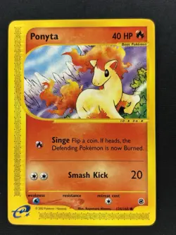 Ponyta 126/165 - Expedition Ereader WOTC Non-Holo Pokemon Card - LP - Image 1