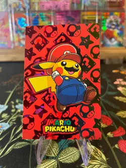 ⚡Mario Pikachu Rainbow Holo Pokemon Card Database Merry Christmas Peru⚡ - Image 1