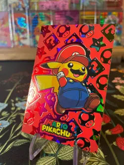 ⚡Mario Pikachu Rainbow Holo Pokemon Card Database Merry Christmas Peru⚡ - Image 3