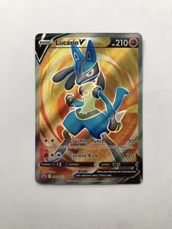 Lucario V SWSH213 Black Star Promo Holo Full Art Pokemon TCG Card NM/MINT - Image 1