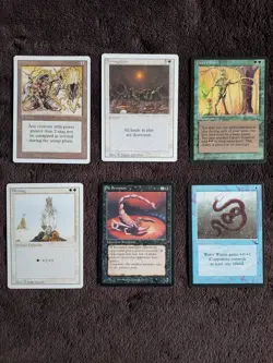 mtg lot Armageddon, Meekstone, Gaea's touch, Pit scorpion, blessing, water wurm - Image 1