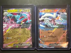 Pokemon Reshiram EX 030/159 & Salamence EX 114/158 Journey Together Stamped! - Image 1