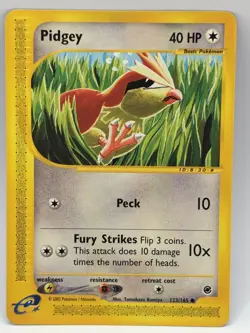 Pidgey 123/165 Expedition Base Set Pokemon TCG Regular Common NM - Image 1