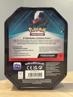Pokemon TCG Darkeai Triple Whammy Collectors Tin Factory Sealed - Image 2