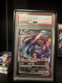 PSA 10 GEM MINT Pokemon Metagross VMAX 113/198 Chilling Reign Ultra Rare Holo - Image 1