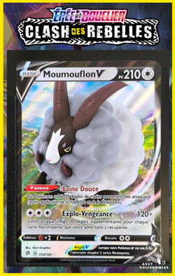 Carte Pokemon Moumouflon V 153/192 EB02 Clash Des Rebelles Epee Bouclier FR - Image 1