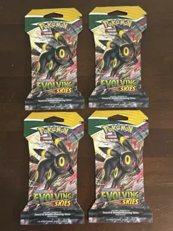 Evolving Skies Sleeved Booster Pack X4 ALL UMBREON PACKS!!! Pokemon Tcg New Mint - Image 1