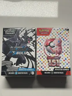 Pokemon Scarlet Violet 151 and Black Bolt Booster Bundle 6-Pack, Factory-Sealed - Image 1
