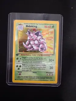 Nidoking 11/102 Holo Rare 1st Edition Base Set GERMAN Pokemon 7322 - Image 1