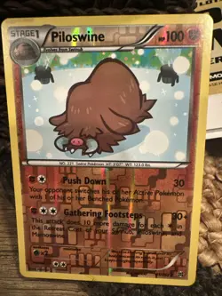 Pokemon TCG Piloswine Breakthrough 81/162 Reverse Holo Uncommon (LP) - Image 1