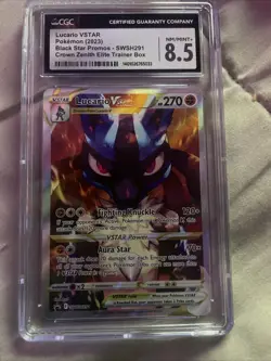 Pokemon Lucario VSTAR SWSH291 Sword & Shield Black Star Promo CGC Mint 9 - Image 1