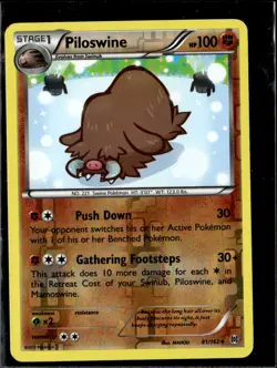 Pokemon Piloswine 81/162 BREAKthrough Reverse Holo Uncommon LP - Image 1