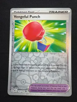 Vengeful Punch 197/197 Reverse Holo LP-NM - Pokemon TCG Obsidian Flames OBF - Image 1