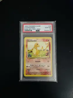 1999 Pokemon Game Base Set #46 Charmander PSA 10 GEM MINT - Image 1