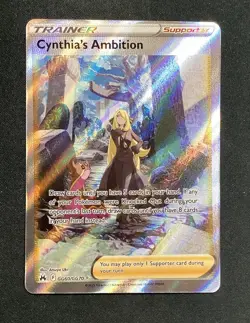 Pokemon TCG Cynthia's Ambition GG60/GG70 Crown Zenith Ultra Rare NM/M Condition - Image 1