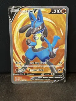 Pokemon TCG Lucario V (Full Art) SWSH213 SWSH: Sword & Shield Black Star Promo - Image 1