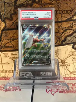 Conkeldurr V (Alternate Full Art) 074/078 Pokemon GO Holo PSA 10 - Image 1