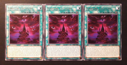 Yu-Gi-Oh! 3x Finstere Zuflucht, LED5-DE009, Rare, 1. Auflage, Deutsch, Excellent - Image 1