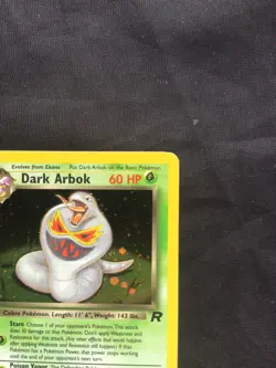 Pokemon Cards: Team Rocket 1st Edition Rare Holo: Dark Arbok 2/82 - Image 4