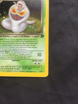 Pokemon Cards: Team Rocket 1st Edition Rare Holo: Dark Arbok 2/82 - Image 5
