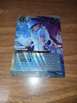 Jasmine Steady Strategist Enchanted Holo Card 221/204 Reign of Jafar Lorcana NM - Image 1