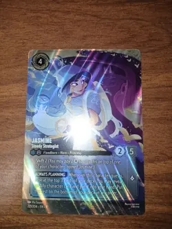 Jasmine Steady Strategist Enchanted Holo Card 221/204 Reign of Jafar Lorcana NM - Image 2