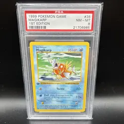 Magikarp 1st edition (PSA 8 NM-MT) 35/102 Pokemon Card - Image 1