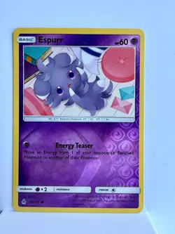 NM Pokemon Card Espurr Forbidden Light Reverse Holo 44/131 - Image 1