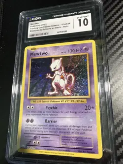 Mewtwo CLB 014/034 Pokemon Card - CGC 9.5 GRADED MINT+ - TCG Classic - Image 2