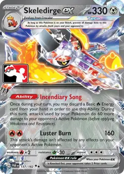 Skeledirge ex - 137/182 - Pokemon TCG - Prize Pack Series Cards - NM - HOLO - Image 1