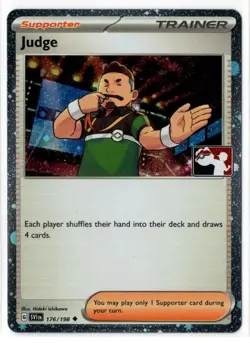 Judge 176/198 - Pokemon TCG Scarlet & Violet Prize Pack Card - LP - Cosmos Holo - Image 1