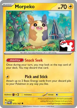 Morpeko - 072/167 - Prize Pack Series Cards - Pokemon TCG - LP - Image 1