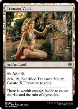 TREASURE VAULT : MTG altered-art magic card : with Sexy Blonde Babe! - Image 1