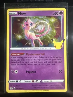 Mew Holo 11/25 Celebrations Pokemon TCG Single Card ENGLISH NM - Image 1