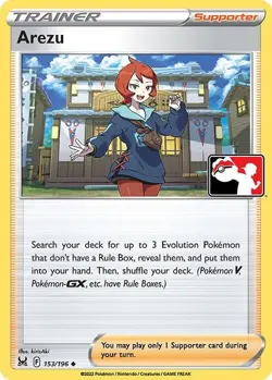 Arezu - Prize Pack Series Cards - 153/196 - Pokemon TCG - Lost Origin - LP - Image 1