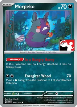 Morpeko - 121/182 - Prize Pack Series Cards - Pokemon TCG - NM - Paradox Rift - Image 1