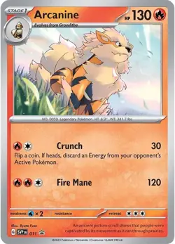 Arcanine - 011 - Scarlet & Violet Promo Cards - Pokemon TCG - NM - Cosmos Holo - Image 1