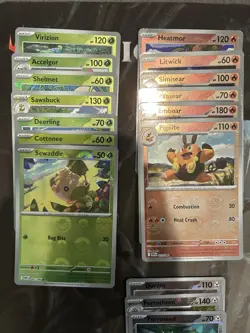 White Flare Poke Ball Reverse Holo Lot of 65 Cards English - NO DUPES - NM/M 🔥 - Image 2